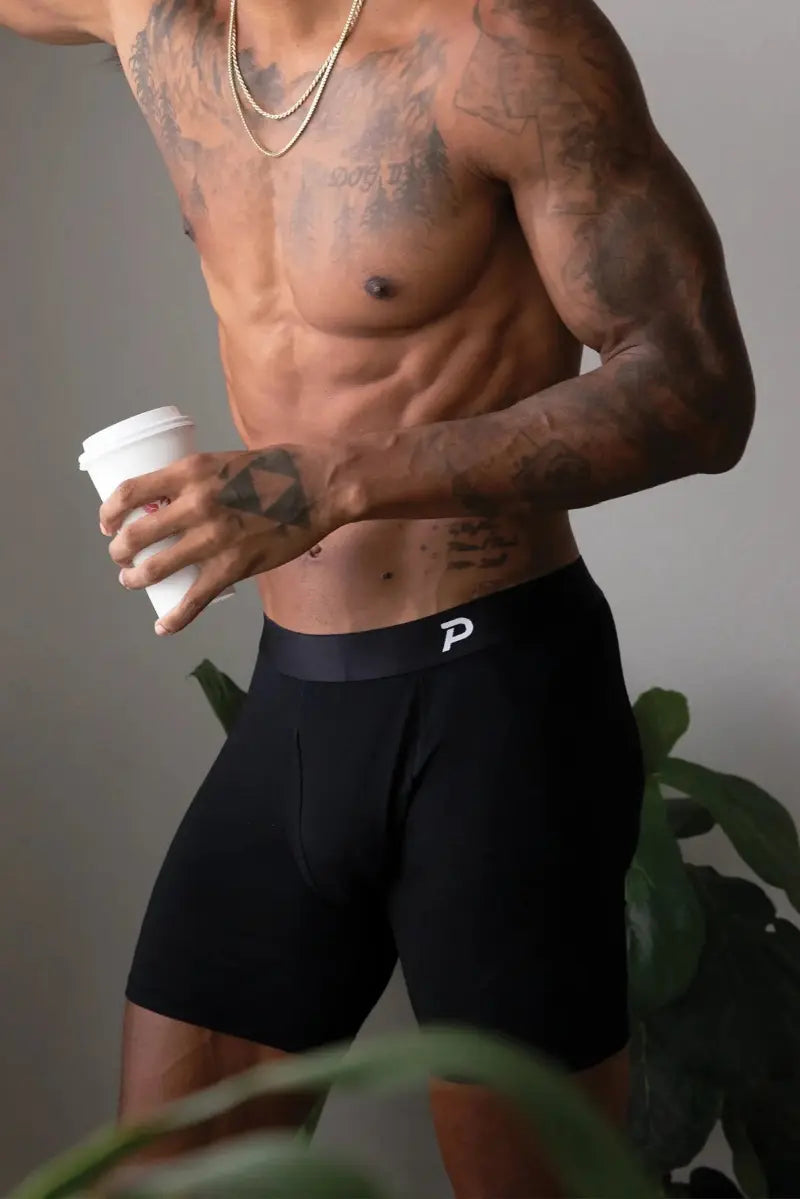 Men's Fiver boxer briefs designed for all-day comfort with a breathable anti-chafe compression fit